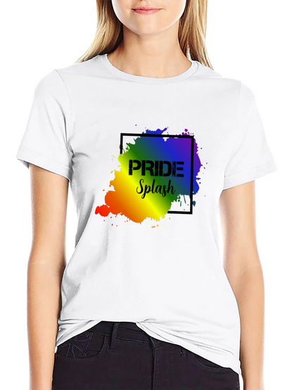 Pride Splash Black T-Shirt - Celebrate Love!