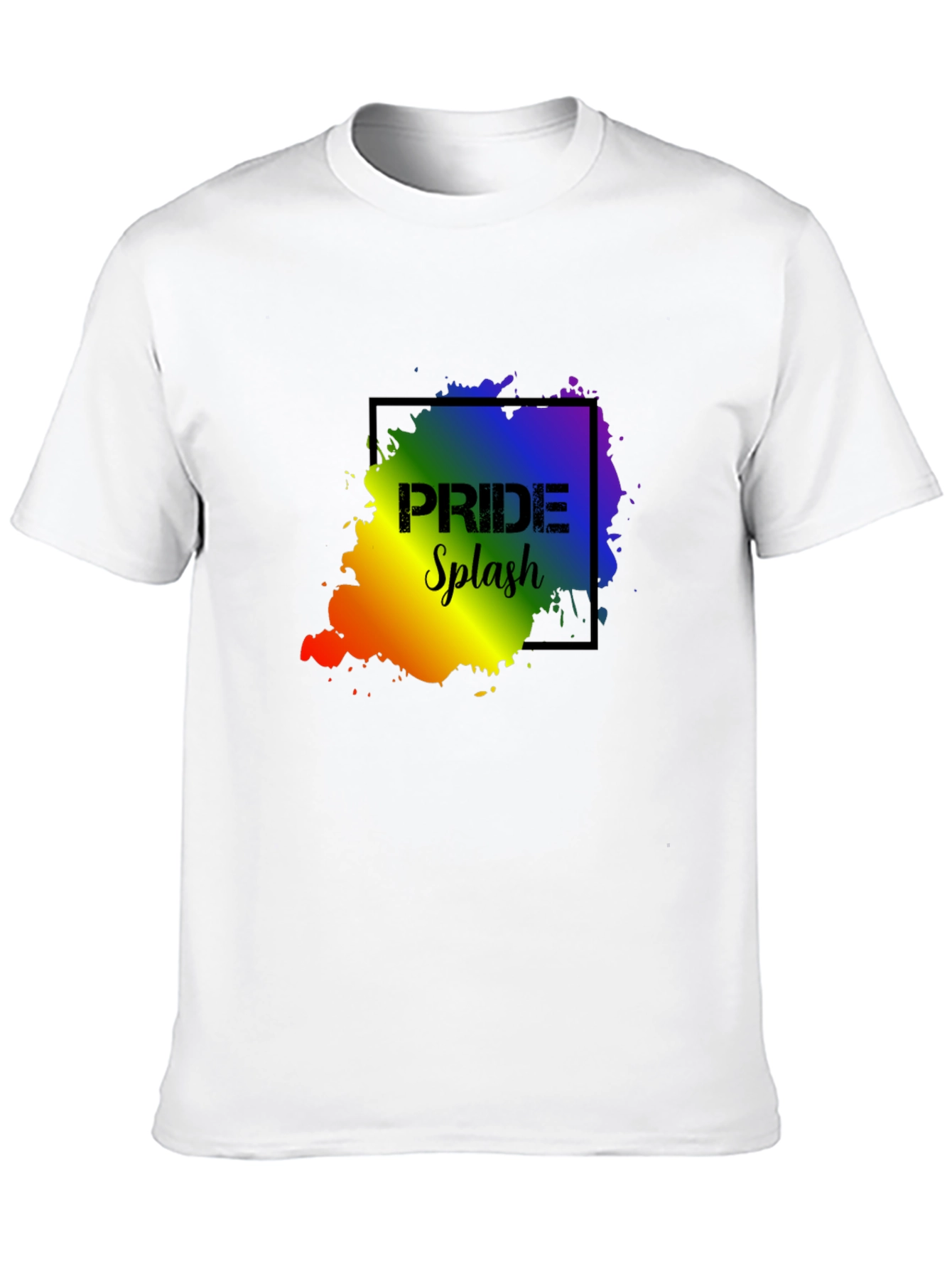 Pride Splash Black T-Shirt - Celebrate Love!