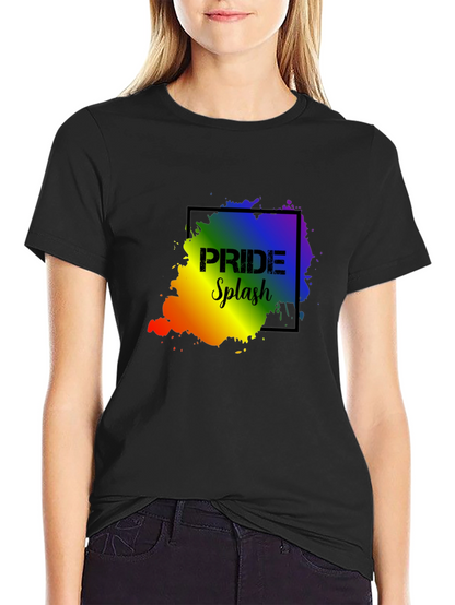 Pride Splash Black T-Shirt - Celebrate Love!