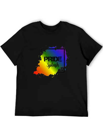 Pride Splash Black T-Shirt - Celebrate Love!