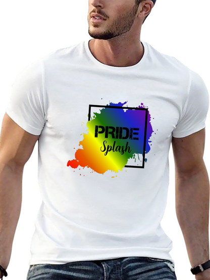 Pride Splash Black T-Shirt - Celebrate Love!