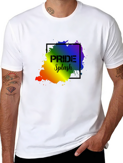 Pride Splash Black T-Shirt - Celebrate Love!