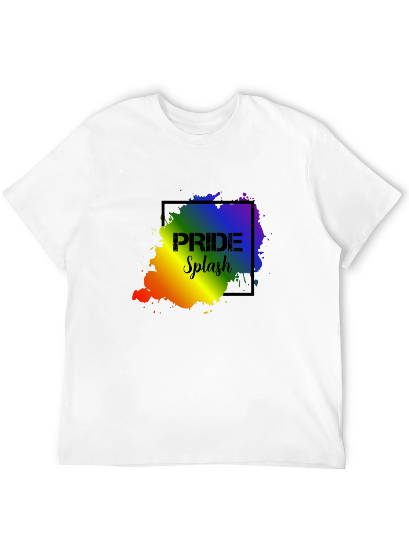 Pride Splash Black T-Shirt - Celebrate Love!