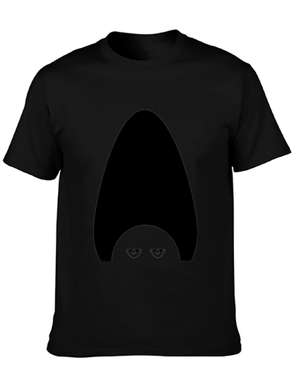 Mysterious Character Graphic Tee - Mens Black T-Shirt