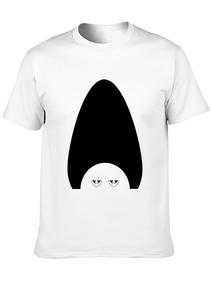 Mysterious Character Graphic Tee - Mens Black T-Shirt