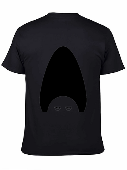 Mysterious Character Graphic Tee - Mens Black T-Shirt