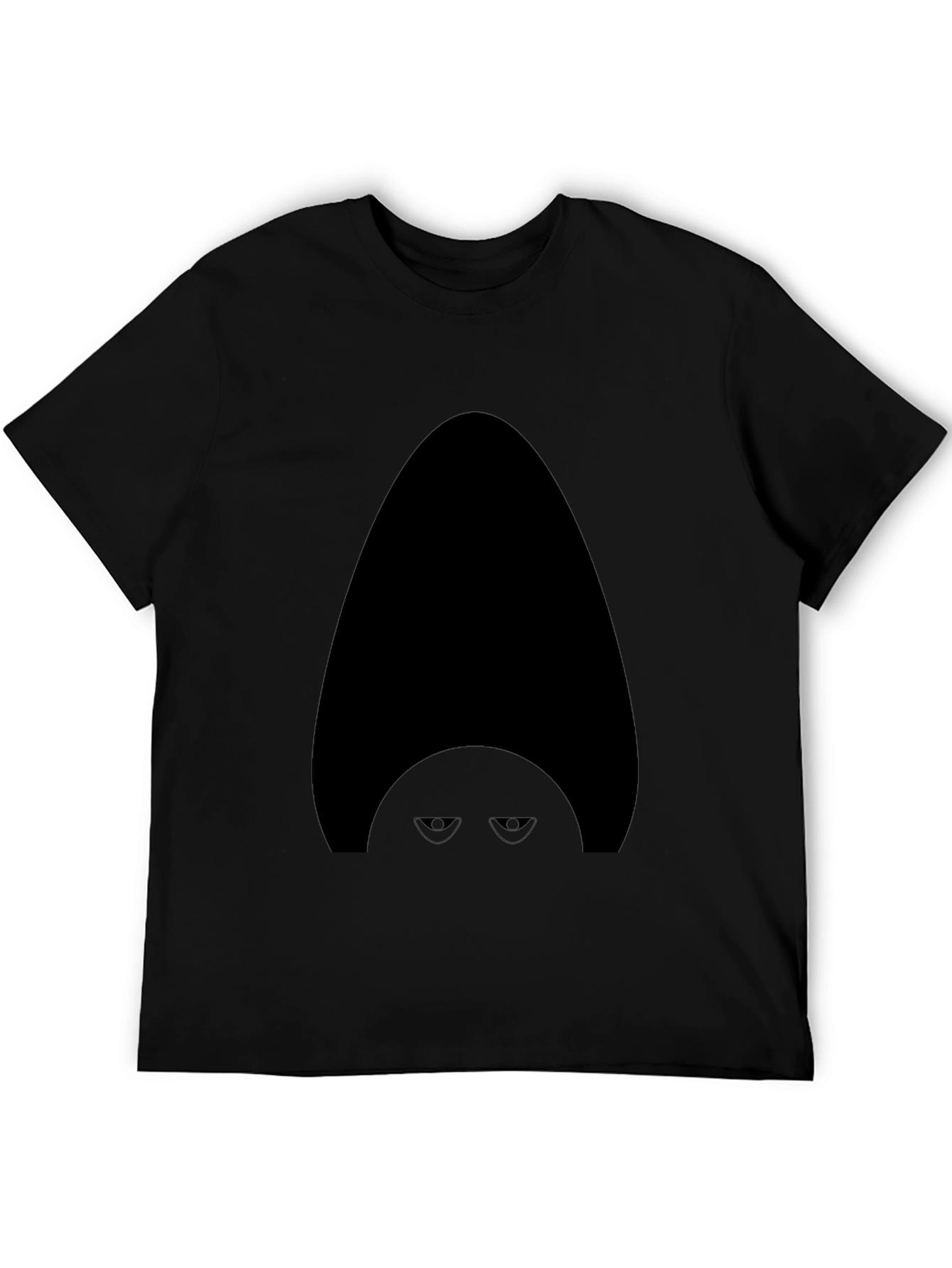 Mysterious Character Graphic Tee - Mens Black T-Shirt