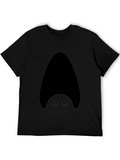 Mysterious Character Graphic Tee - Mens Black T-Shirt