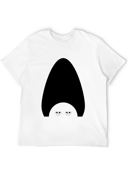 Mysterious Character Graphic Tee - Mens Black T-Shirt