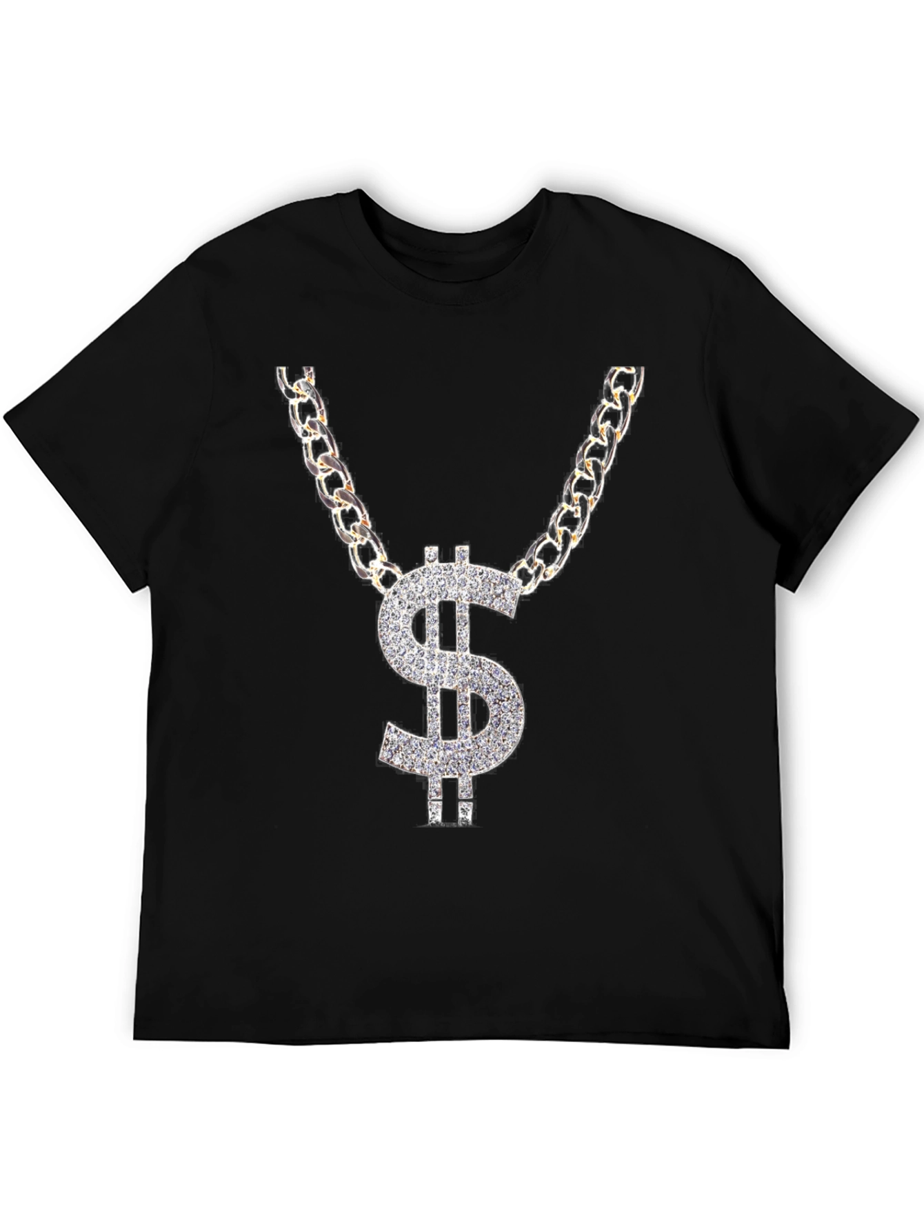 Dollar Sign Chain Graphic T-Shirt