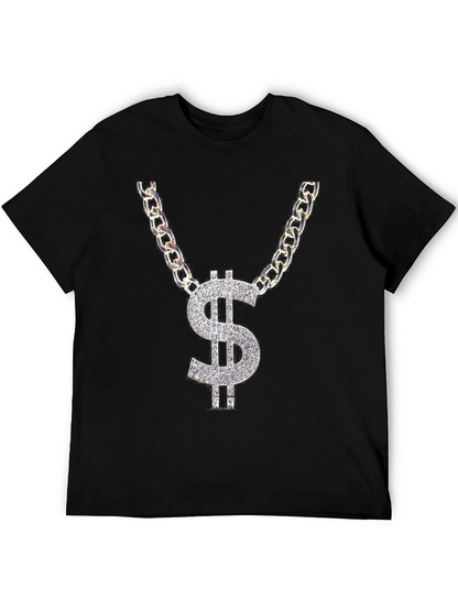 Dollar Sign Chain Graphic T-Shirt