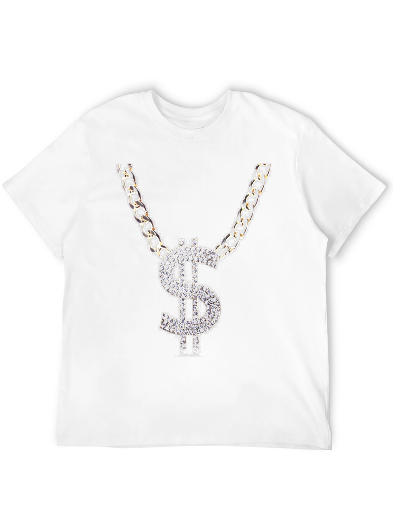 Dollar Sign Chain Graphic T-Shirt