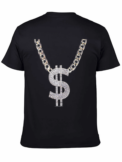 Dollar Sign Chain Graphic T-Shirt