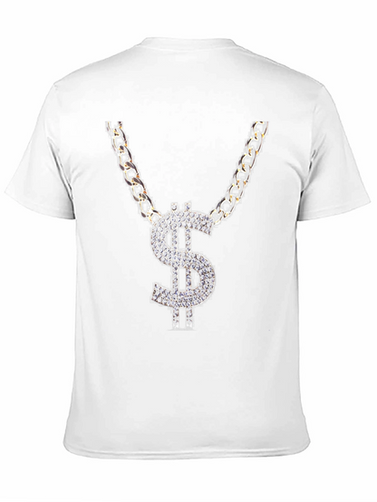 Dollar Sign Chain Graphic T-Shirt