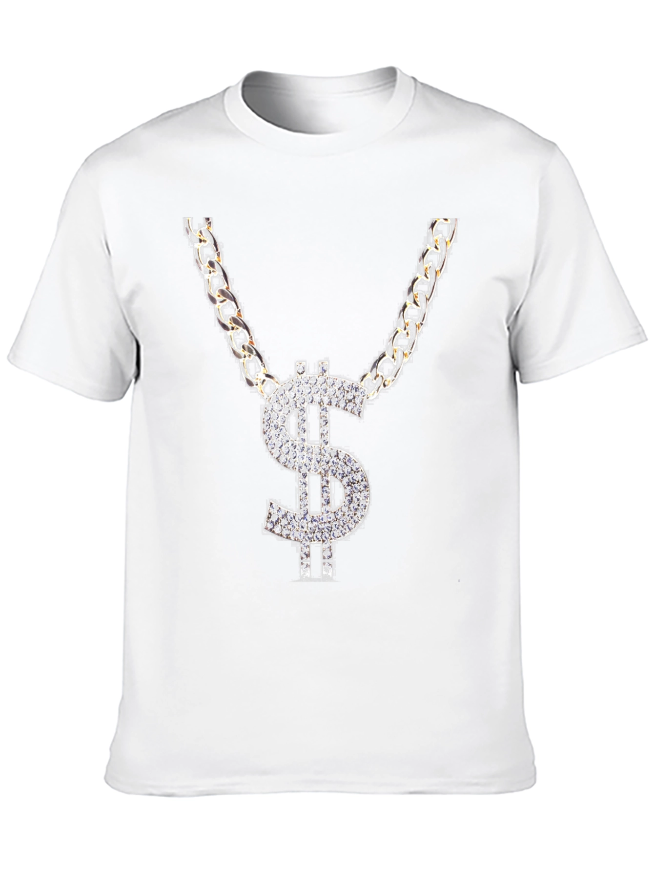 Dollar Sign Chain Graphic T-Shirt