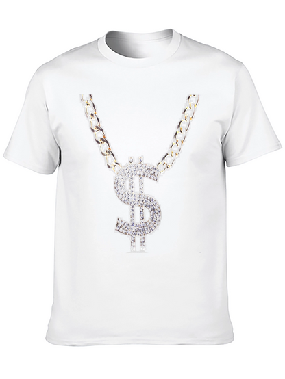 Dollar Sign Chain Graphic T-Shirt