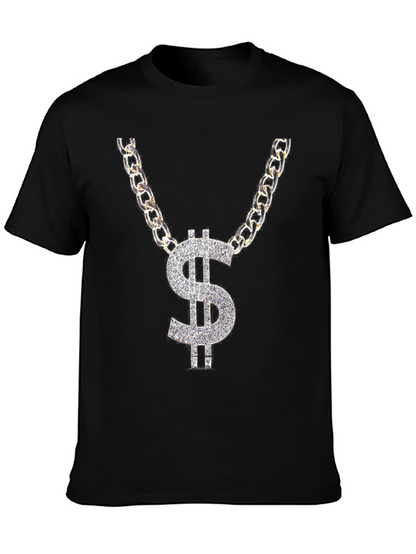 Dollar Sign Chain Graphic T-Shirt