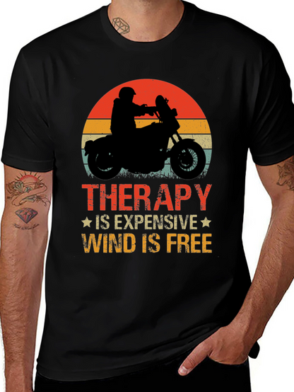 Therapy Wind is Free Black Graphic Tee