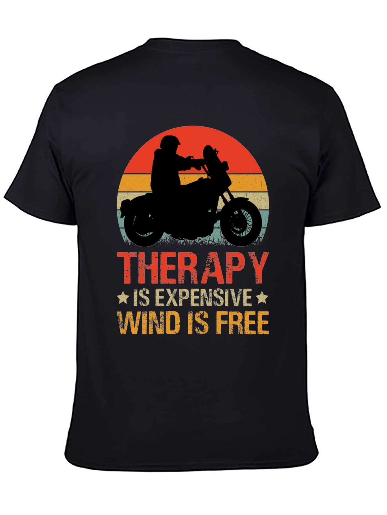 Therapy Wind is Free Black Graphic Tee