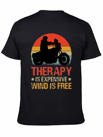Therapy Wind is Free Black Graphic Tee