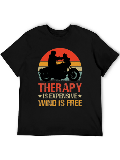 Therapy Wind is Free Black Graphic Tee