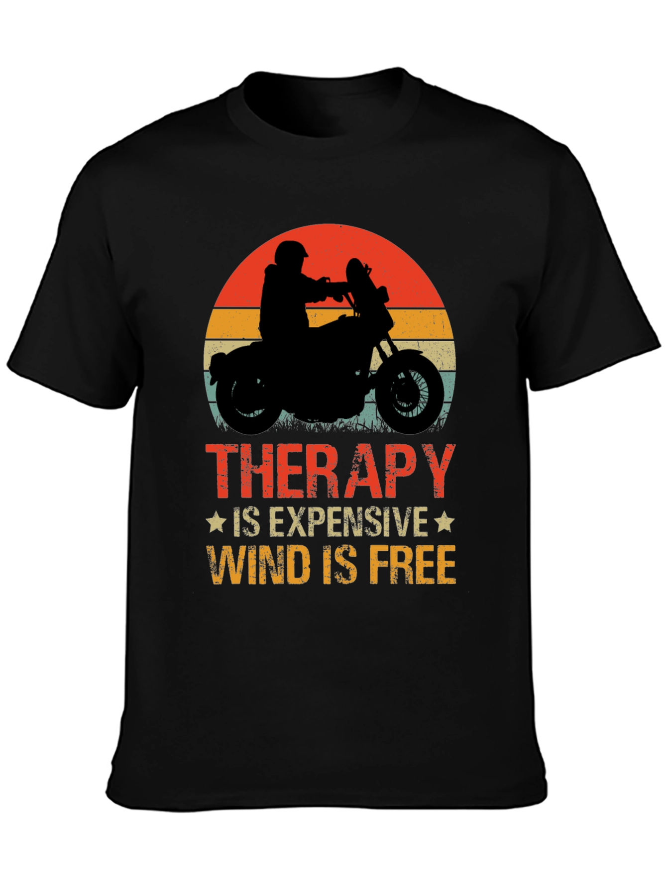Therapy Wind is Free Black Graphic Tee