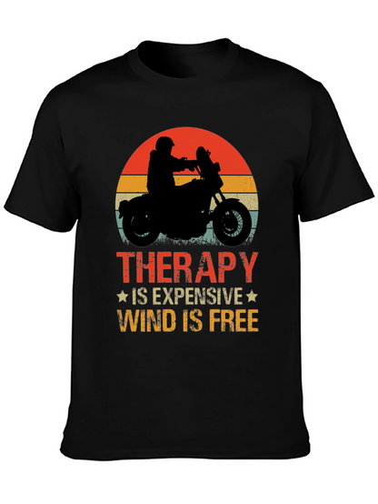 Therapy Wind is Free Black Graphic Tee