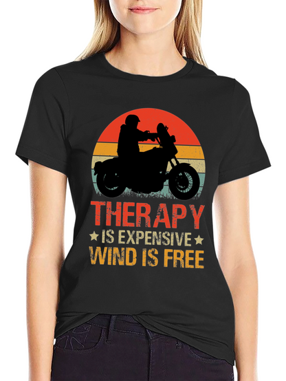 Therapy Wind is Free Black Graphic Tee