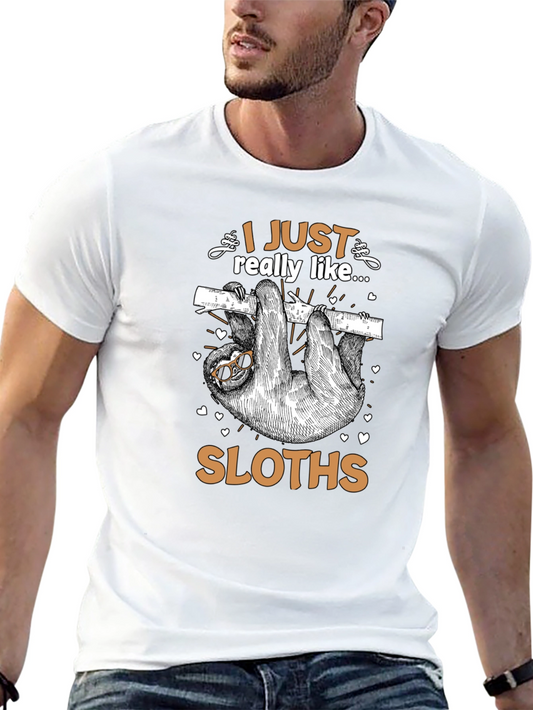 I Just Really Like Sloths Graphic T-Shirt