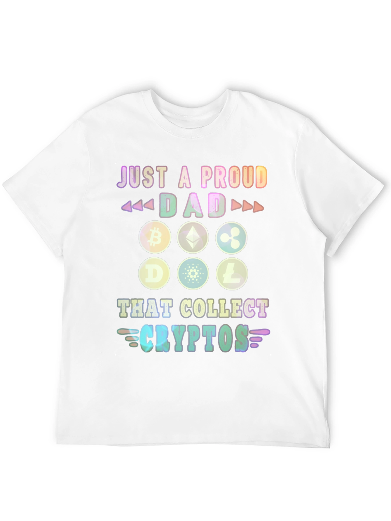 Proud Dad Crypto Collector Graphic T-Shirt