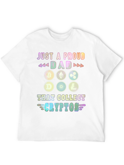 Proud Dad Crypto Collector Graphic T-Shirt
