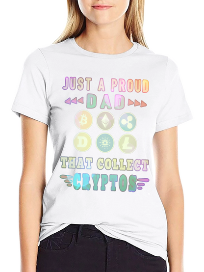 Proud Dad Crypto Collector Graphic T-Shirt