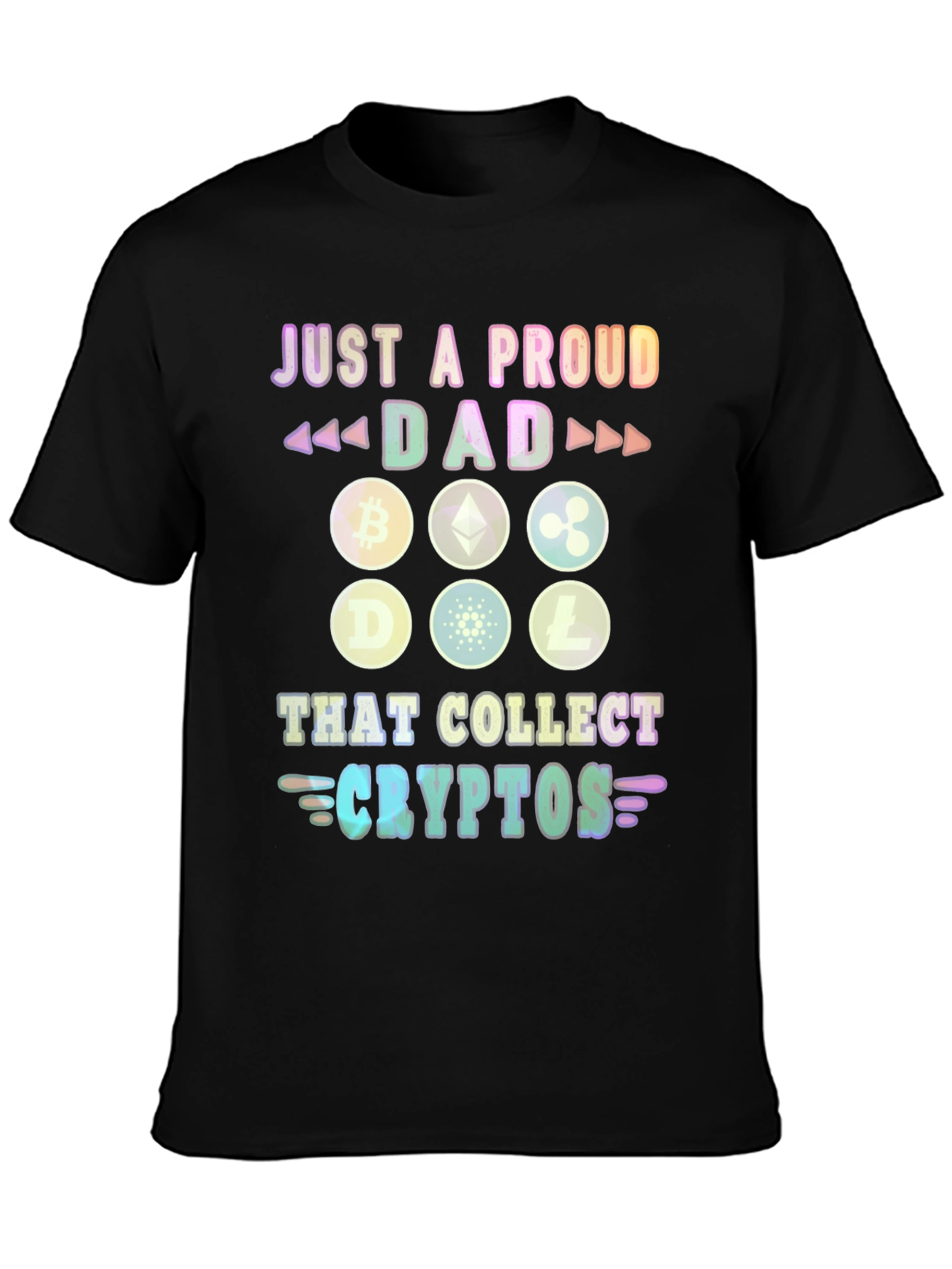 Proud Dad Crypto Collector Graphic T-Shirt