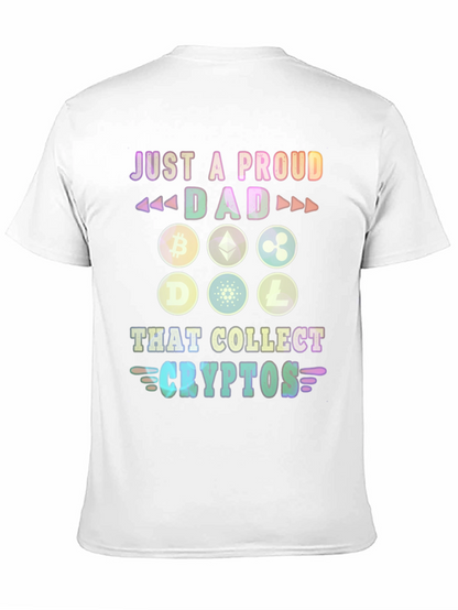 Proud Dad Crypto Collector Graphic T-Shirt