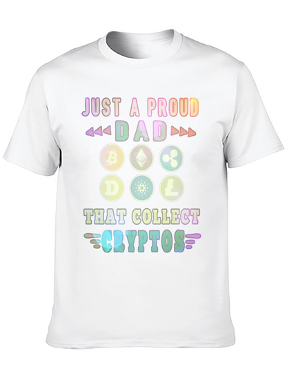 Proud Dad Crypto Collector Graphic T-Shirt