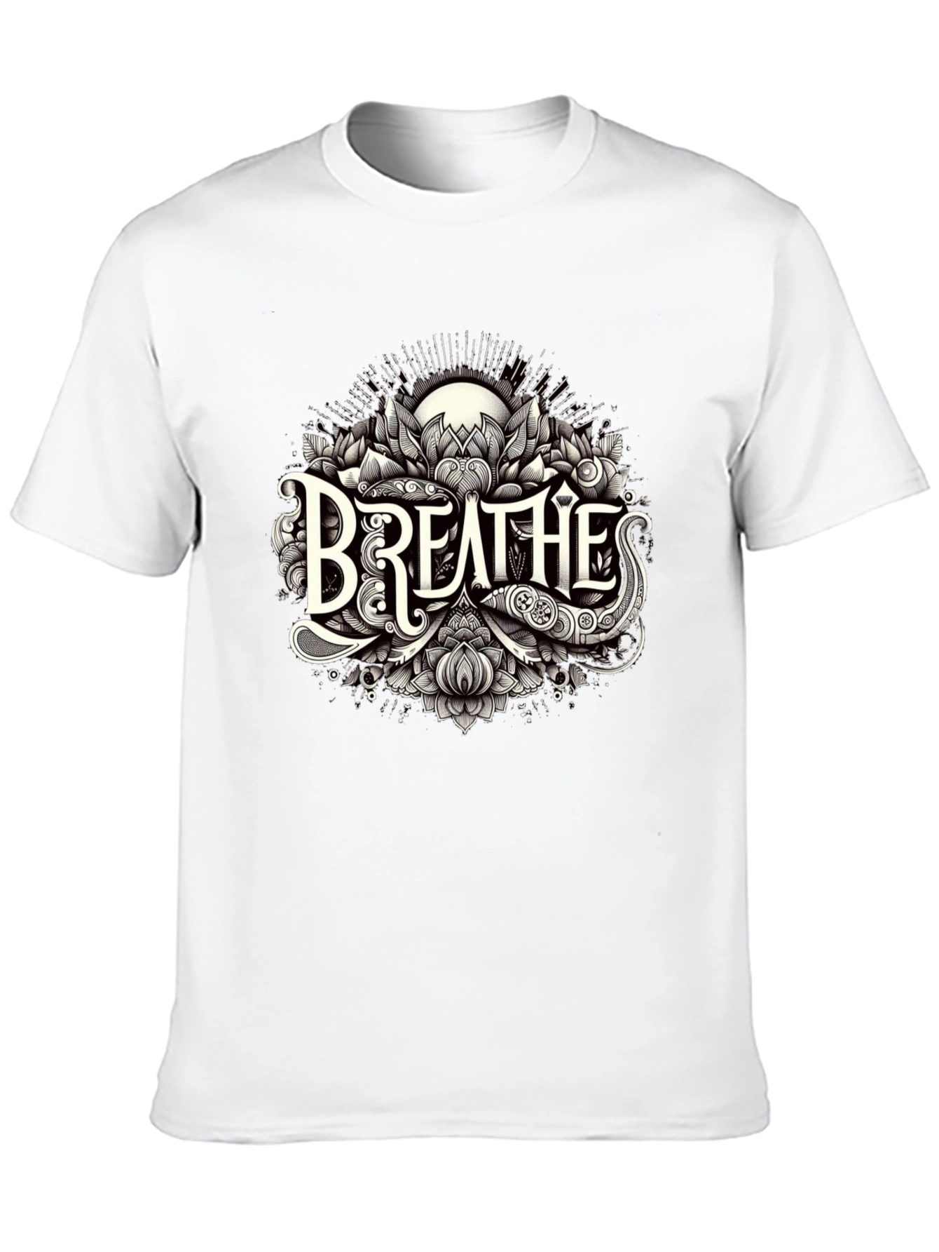Breathes Graphic Tee - Stylish Black T-Shirt