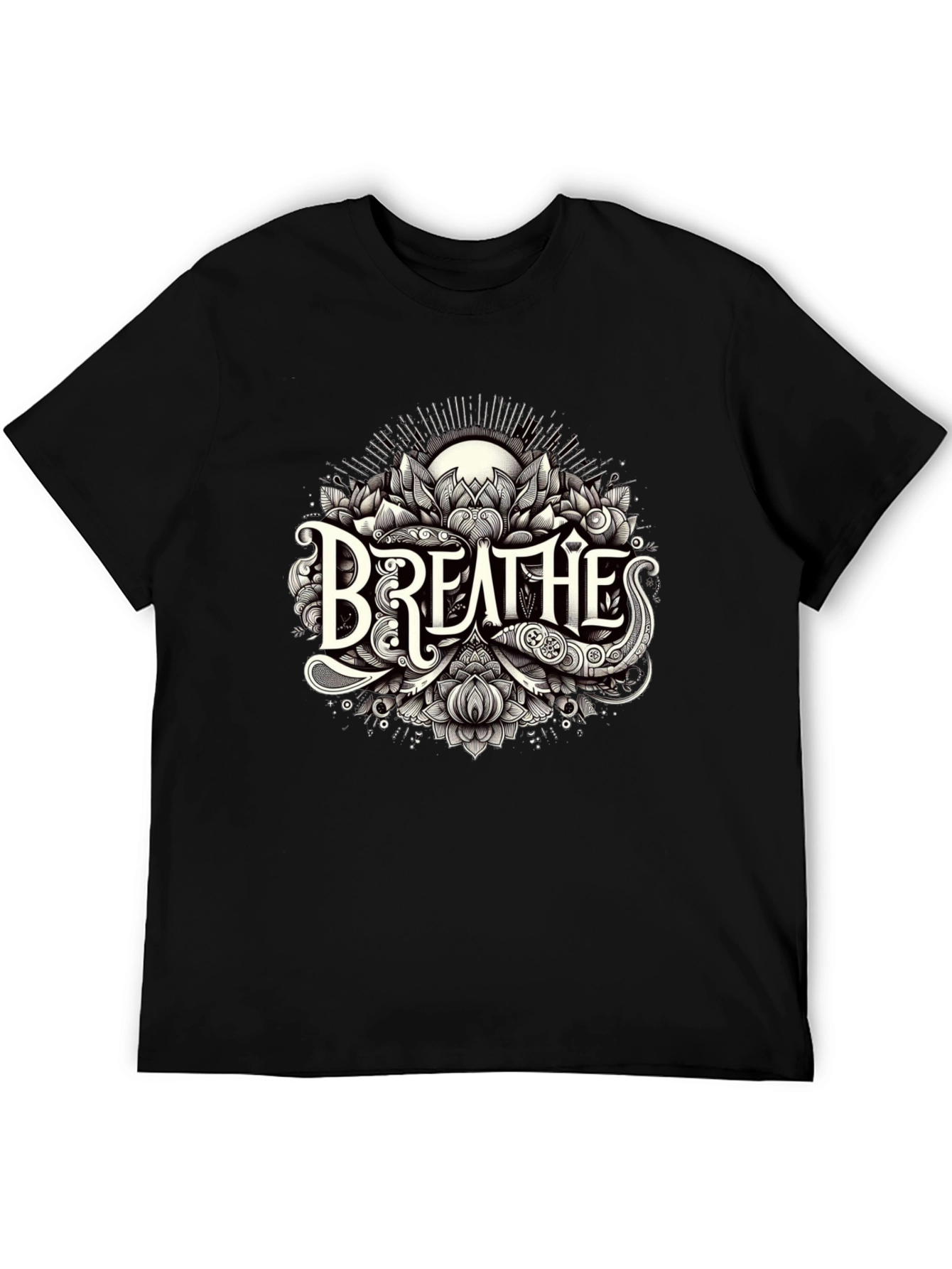 Breathes Graphic Tee - Stylish Black T-Shirt