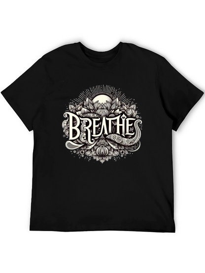 Breathes Graphic Tee - Stylish Black T-Shirt