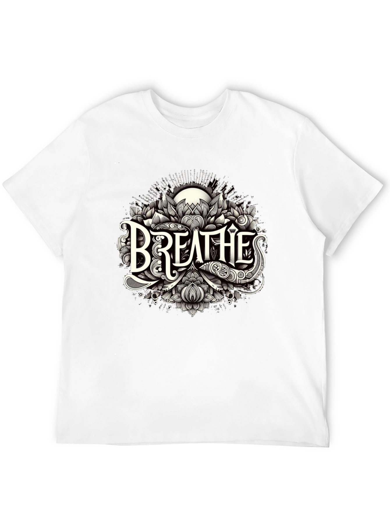 Breathes Graphic Tee - Stylish Black T-Shirt