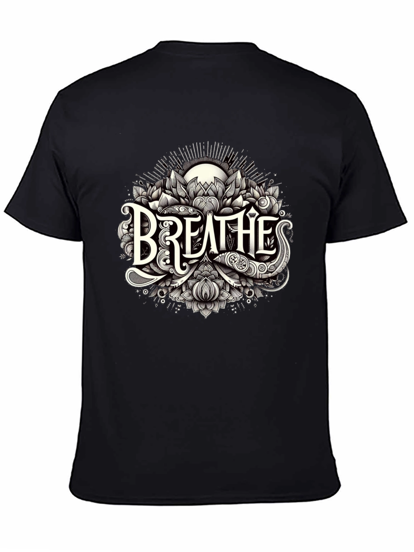 Breathes Graphic Tee - Stylish Black T-Shirt