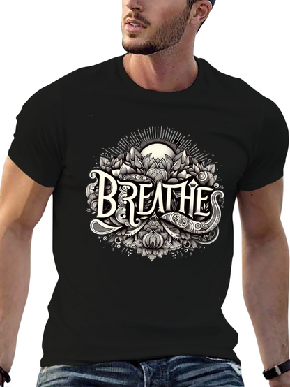 Breathes Graphic Tee - Stylish Black T-Shirt