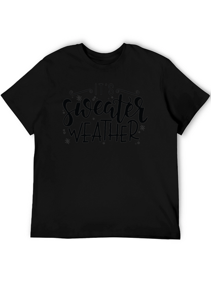 Its Sweater Weather Black Graphic Tee