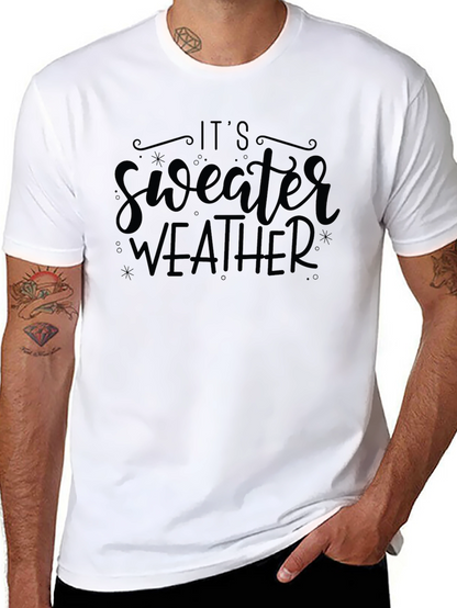 Its Sweater Weather Black Graphic Tee