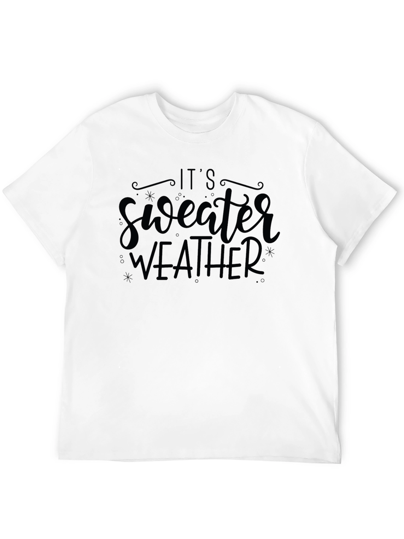 Its Sweater Weather Black Graphic Tee