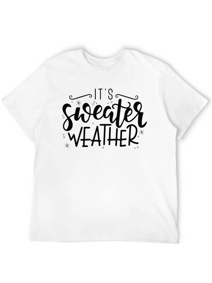 Its Sweater Weather Black Graphic Tee