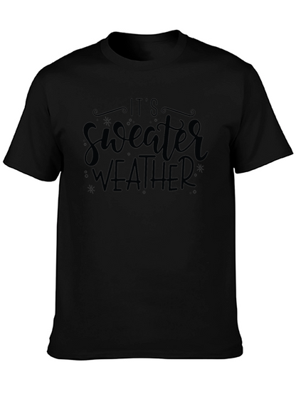 Its Sweater Weather Black Graphic Tee