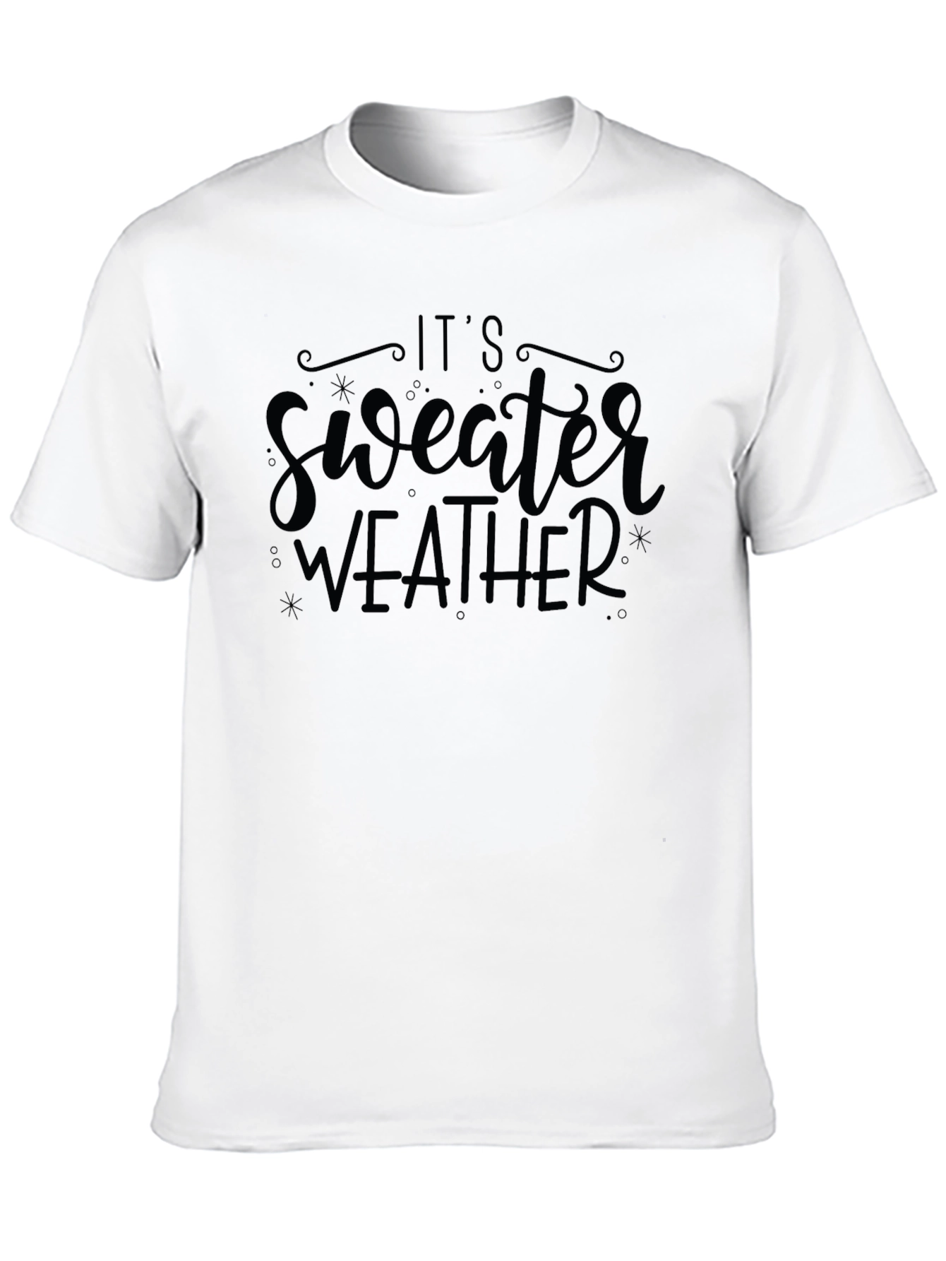 Its Sweater Weather Black Graphic Tee