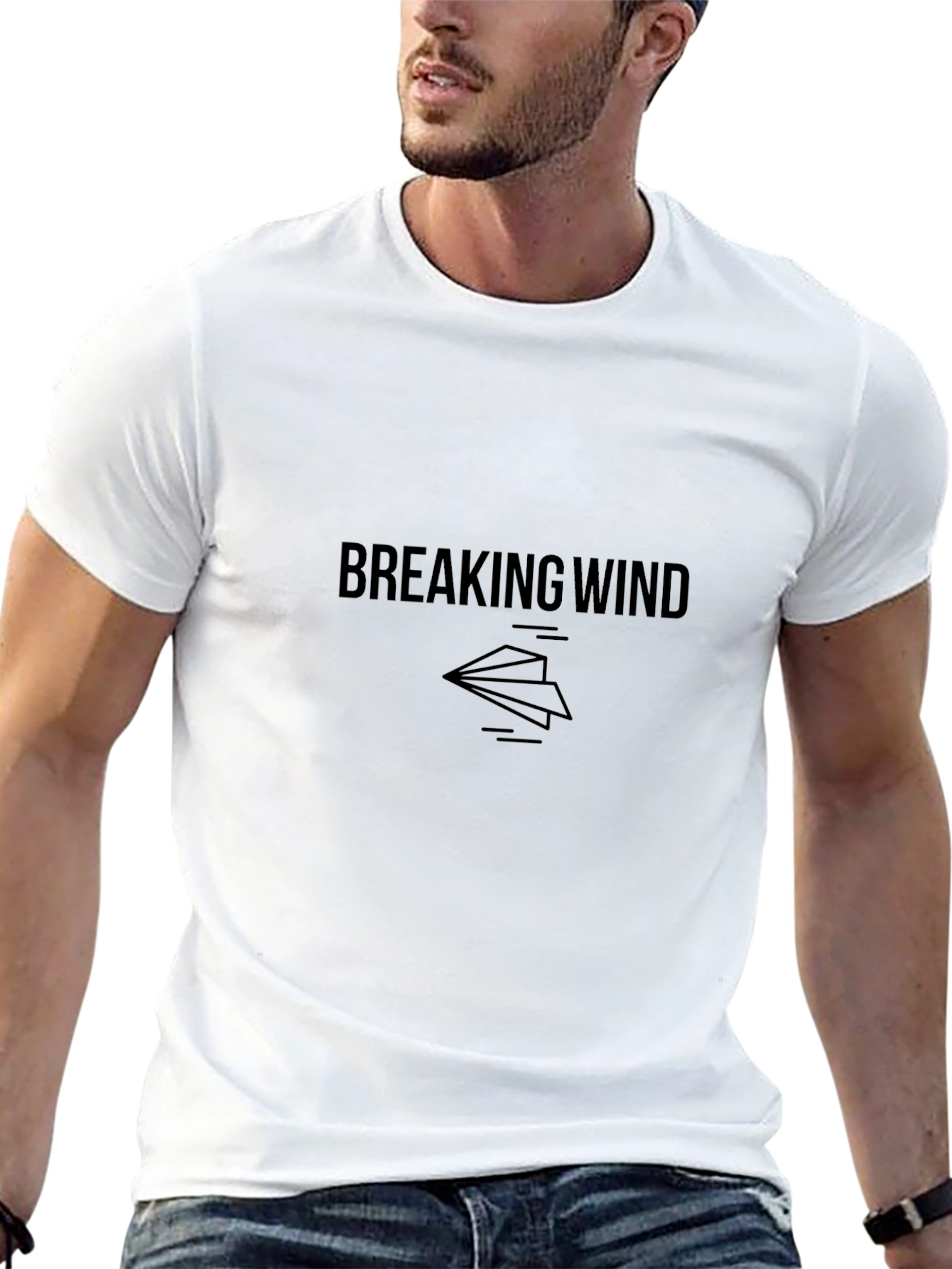 Breaking Wind T-Shirt - Funny Paper Airplane Graphic Tee