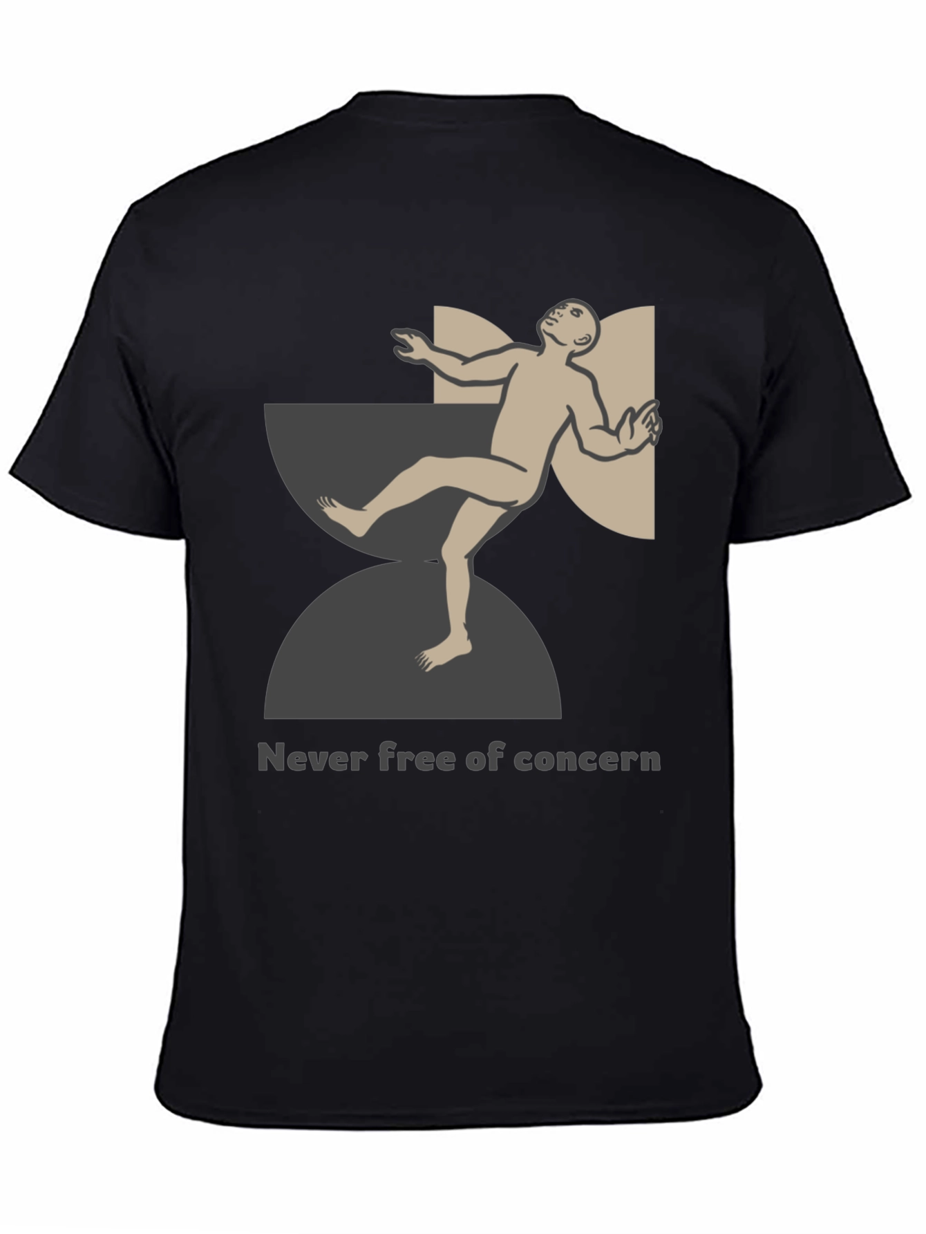 Unique Graphic T-Shirt - Never Free of Concern Design