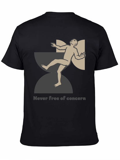 Unique Graphic T-Shirt - Never Free of Concern Design